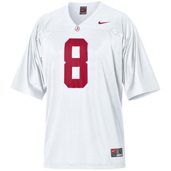 Premium Quality Men Alabama Crimson Tide #8 Julio Jones White Variant