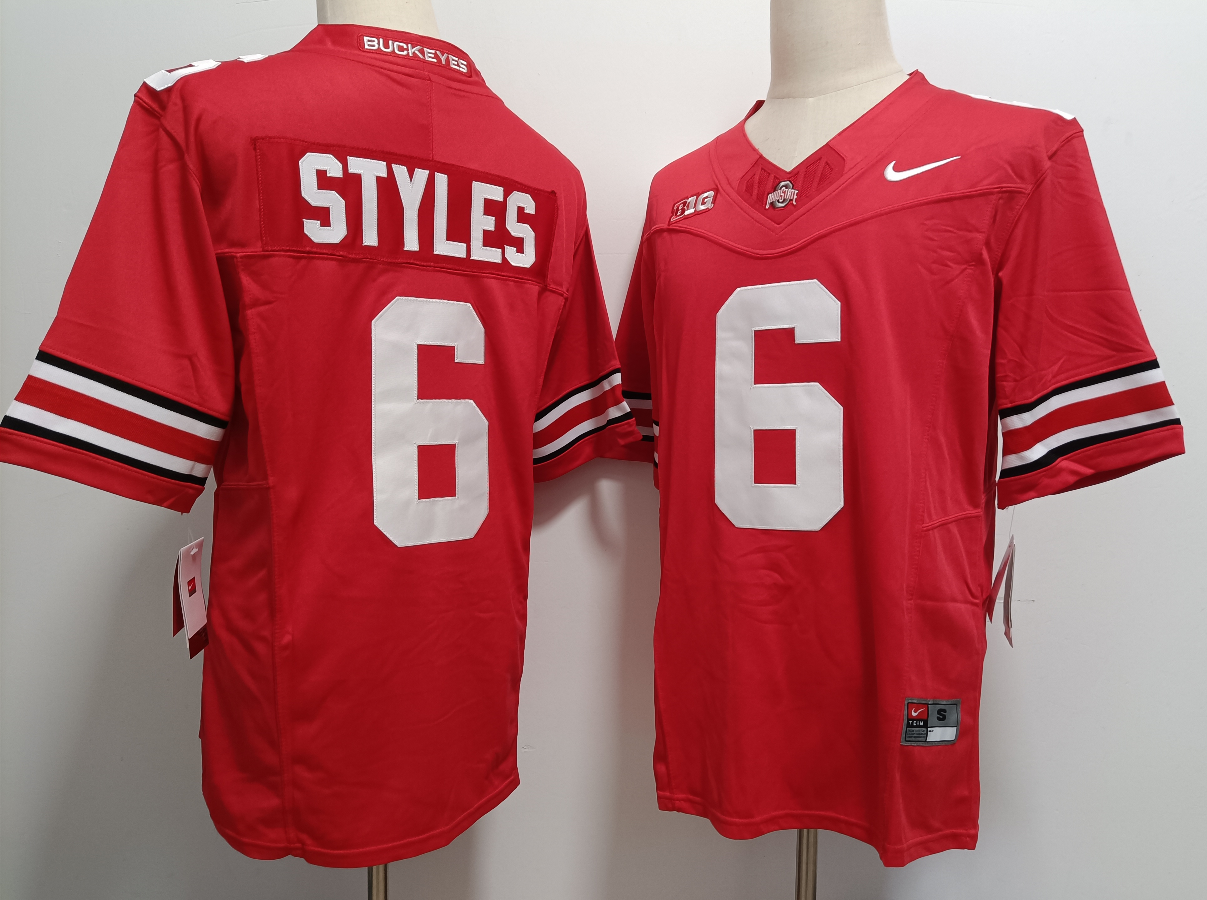 Men's OSU Buckeyes #6 Sonny Styles Red 2024 authentic college