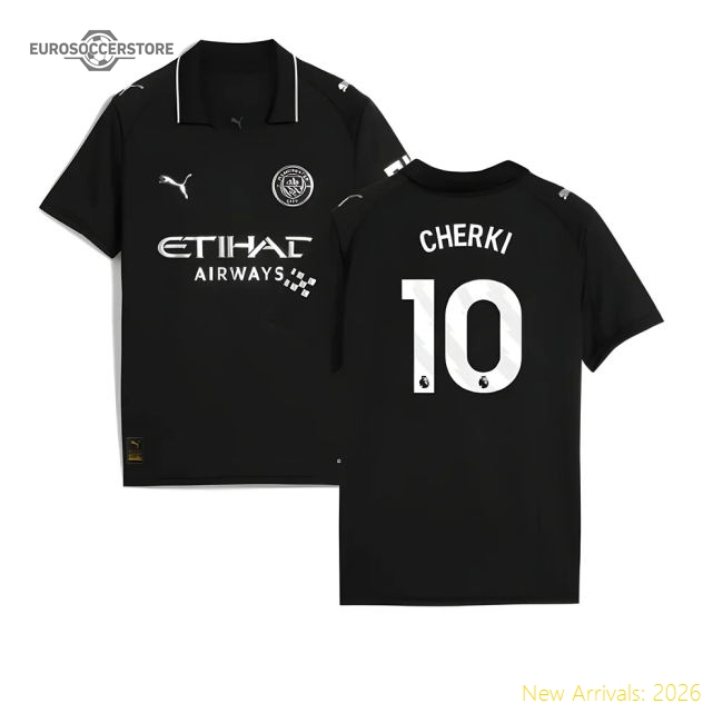Superior Top-Grade 2025-2026 Man City Away Shirt Kids Cherki 10