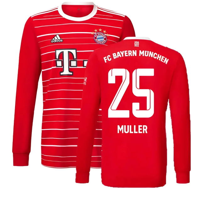 2022-2023 Bayern Home Shirt (MULLER 25) Stretch Fabric Stretch Fabric