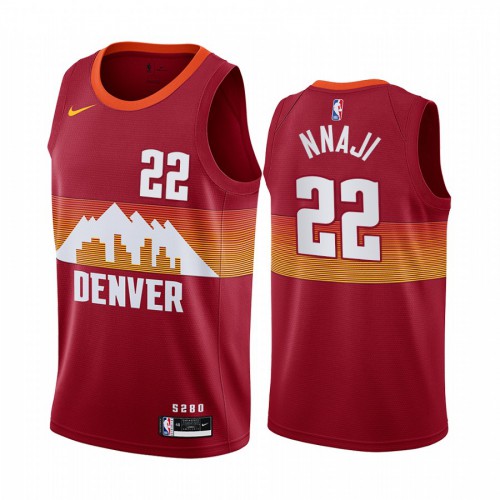 Elite DEN #22 Zeke Nnaji 2020 City NBA Swingman Jersey Red -