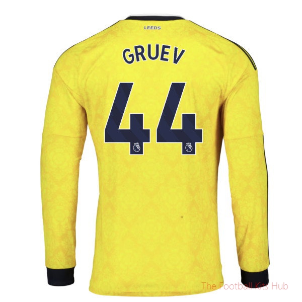 Leeds United 2026-2027 Long Sleeve Away Shirt Team Jersey Gruev #44