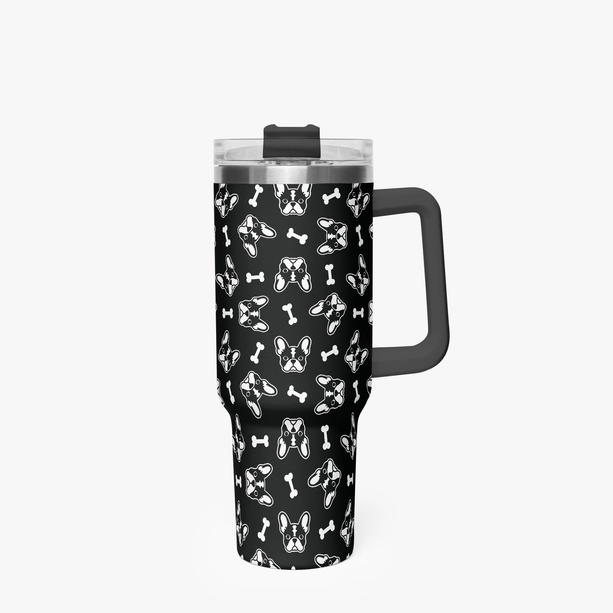 French Bulldog Cort Car Tumbler Cup Useful Frenchie Gear