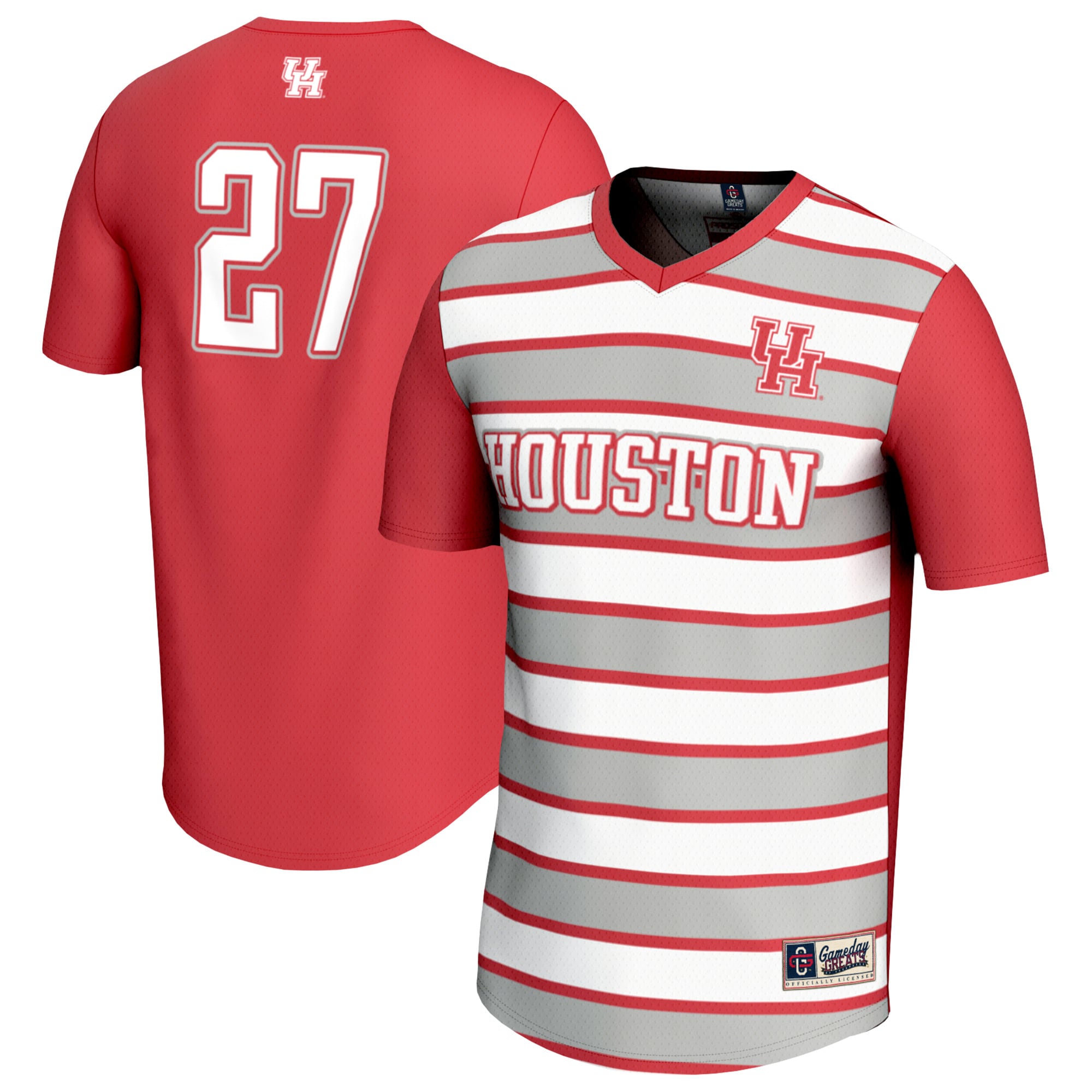 [SJH] Women's Houston Cougars GameDay Greats Lightweight Soccer Fashion Jersey - Red