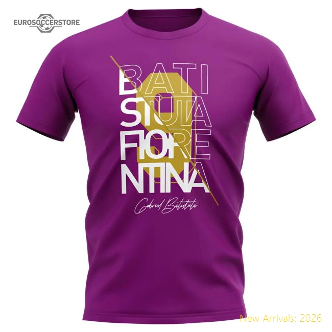 Gabriel Batistuta La Viola Graphic Signature Supporter Tee (purple)