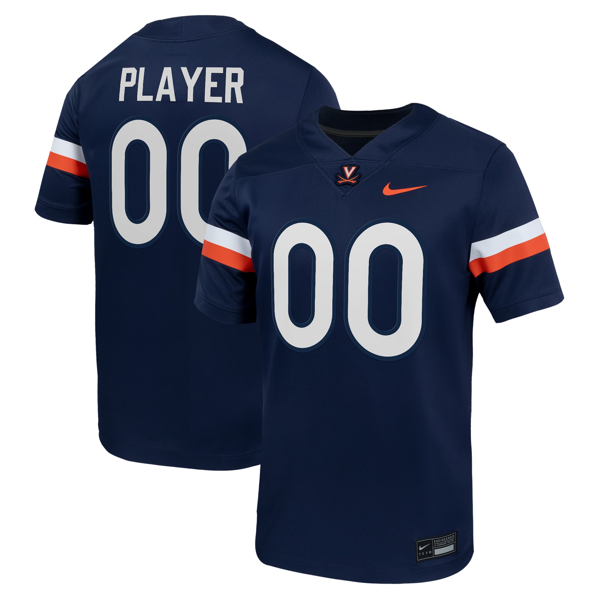 [NJP] Virginia Cavaliers NIL Pick-A-Player Football Game Jersey - Navy