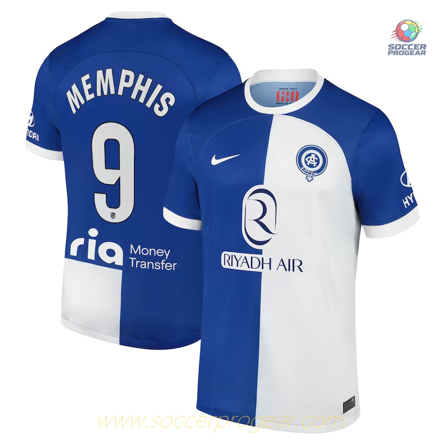 Atletico Madrid Memphis Away Football Soccer Jersey 2023 2024
