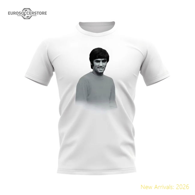 George Best Manchester United Legend T-Shirt (White)
