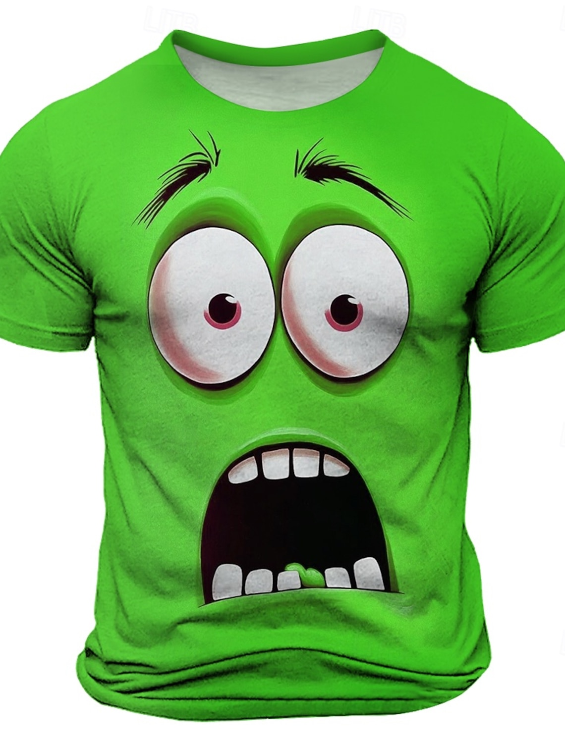 Men's 3D Human face T Shirt Short Sleeve T shirt 3D Print Crew Neck Shirt Exaggerated Designer Casual Daily Club Blue Black Red Summer Spring All Seasons Clothing Apparel S M L XL XXL XXXL