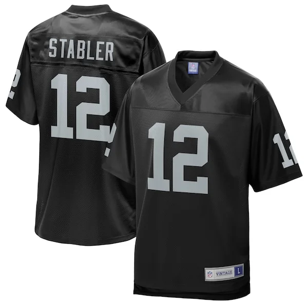 None Ken Stabler Replica Jersey - Black | NFL Player Jersey | NFL Foot