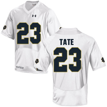 Men's Notre Dame ND White 2024 durabl Golden Tate #23 home jersey