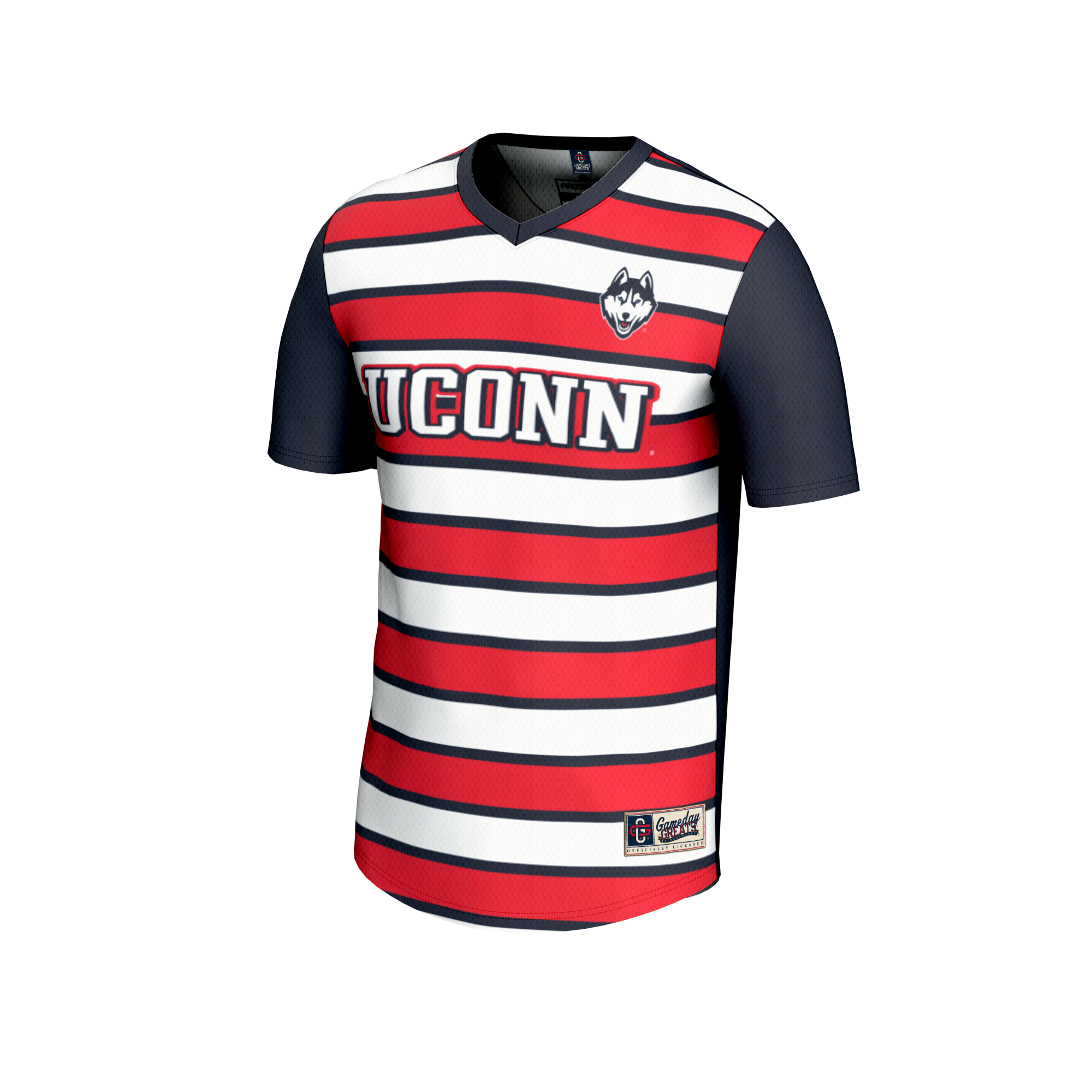 [LK] UConn Huskies GameDay Greats Youth NIL Pick-A-Player Collegiate Women's Soccer Lightweight Fashion Jersey - Navy/Red