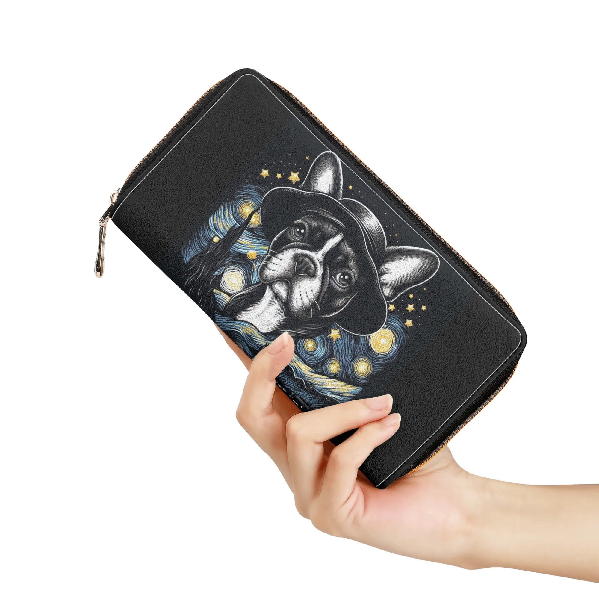 French Bulldog Lucy Leather Zipper Wallet Frenchie Pet Item