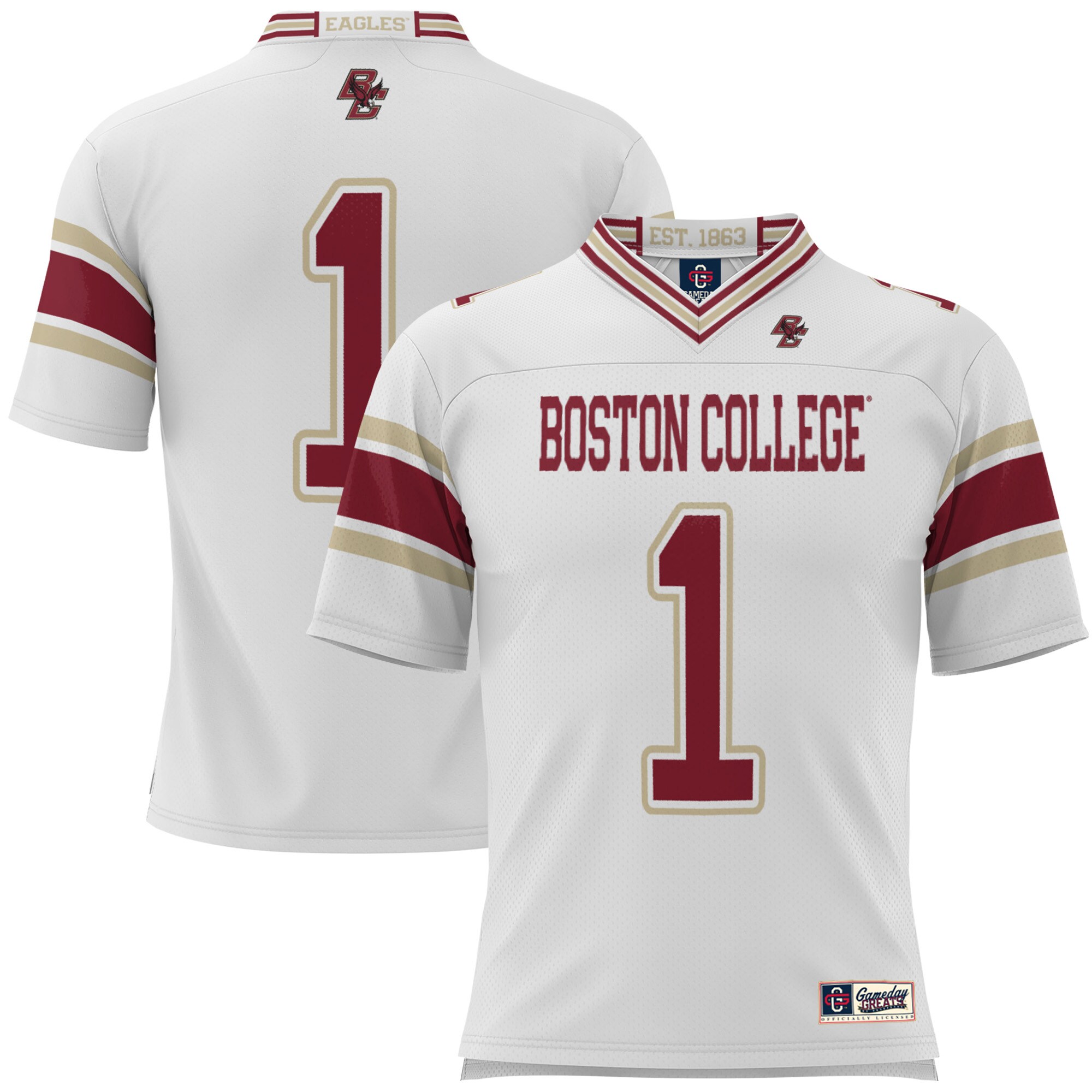 [DDG] Boston College Eagles GameDay Greats Youth Football Jersey - White