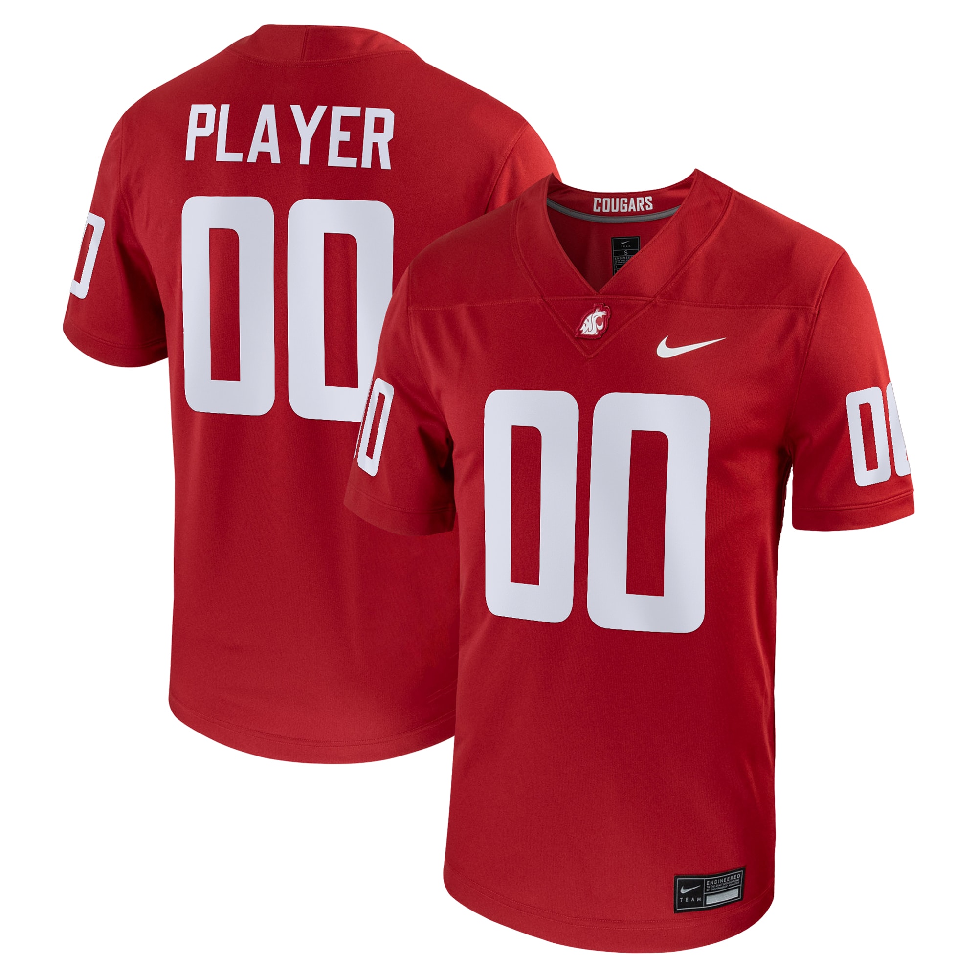 [NJP] Women's Washington State Cougars Pick-A-Player NIL Replica Football Jersey - Crimson