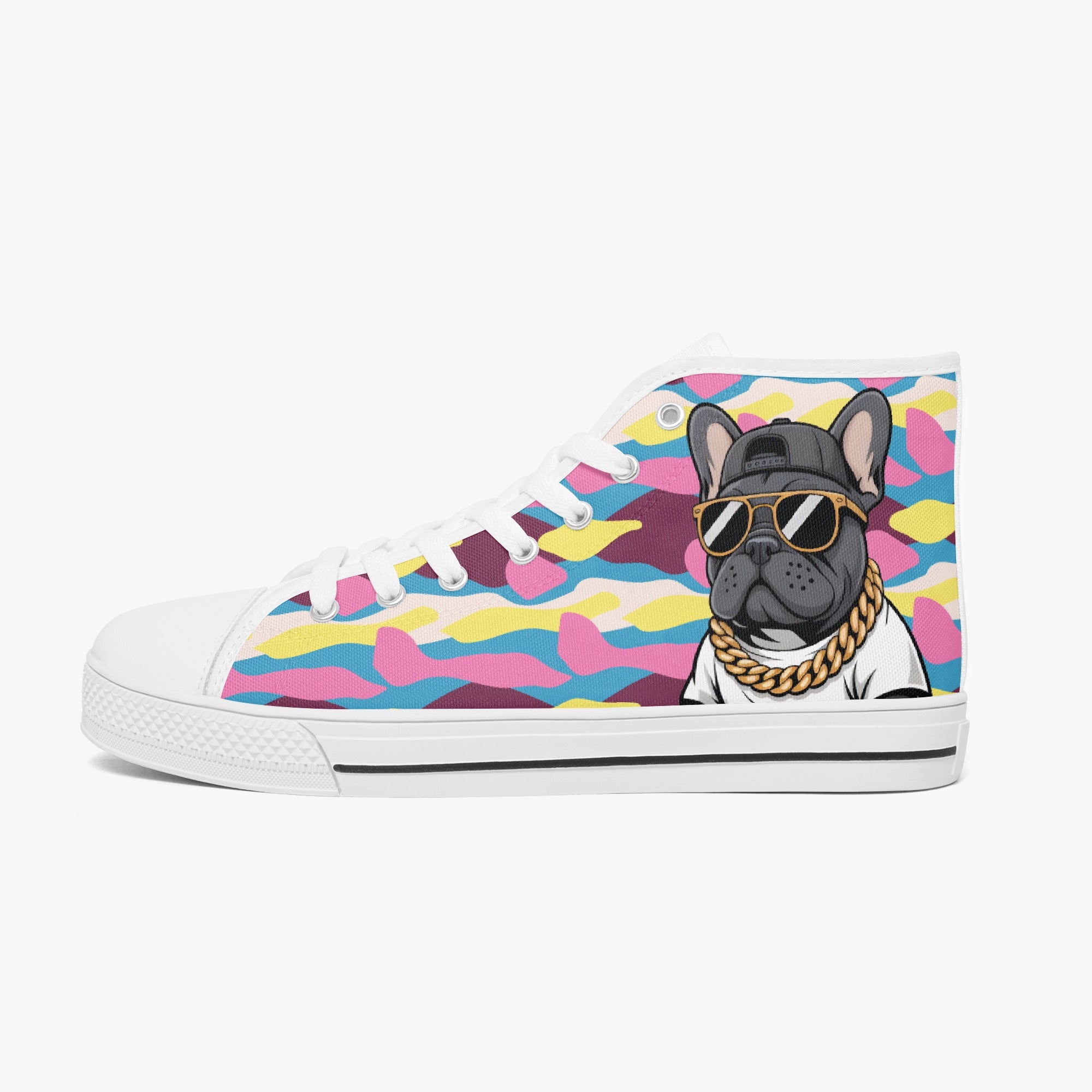 French Bulldog Lover Ivonne Classic High Top Canvas Shoes Casual Footwear