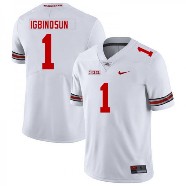 Men Ohio State Buckeyes Davison Igbinosun #1 Nike White Performance