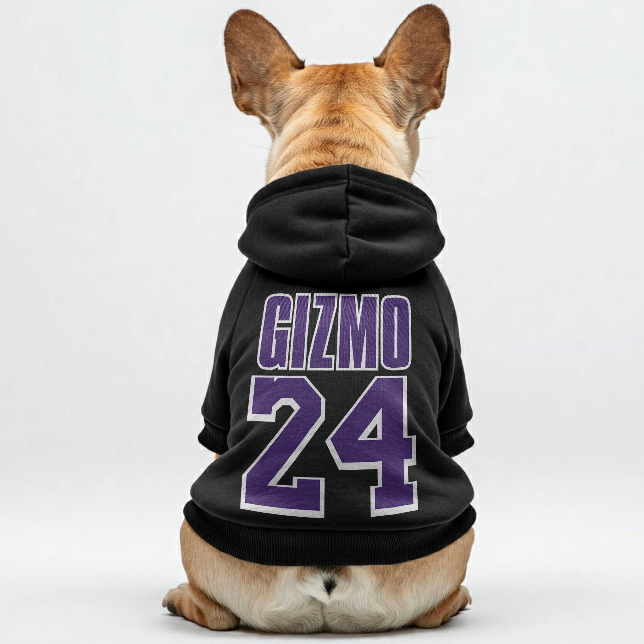 Trendy Personalized French Bulldog Hoodies With Custom Name And Numbe...