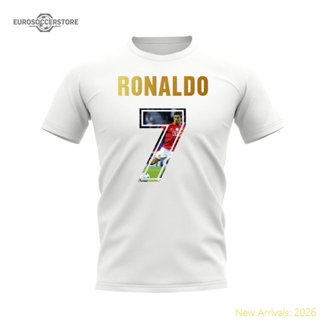Premium Cristiano Ronaldo Name And Number Manchester United T-shirt