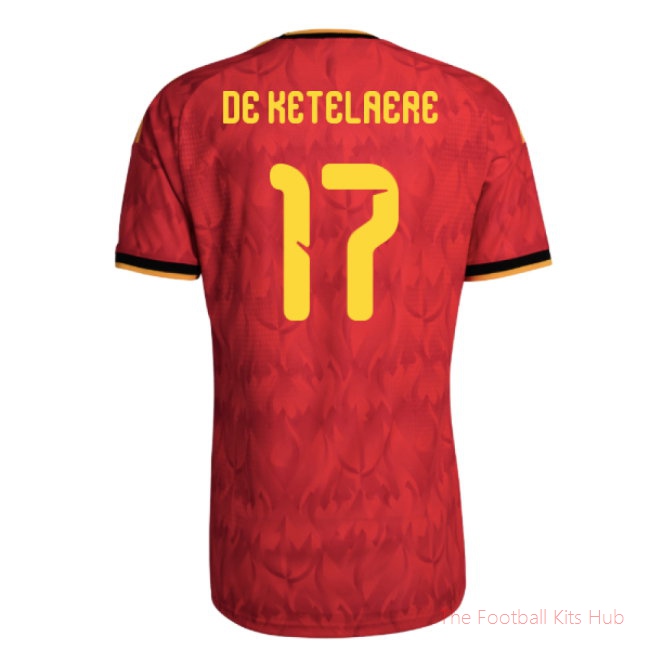 2026-2027 Belgium Authentic Home Shirt (De Ketelaere 17)