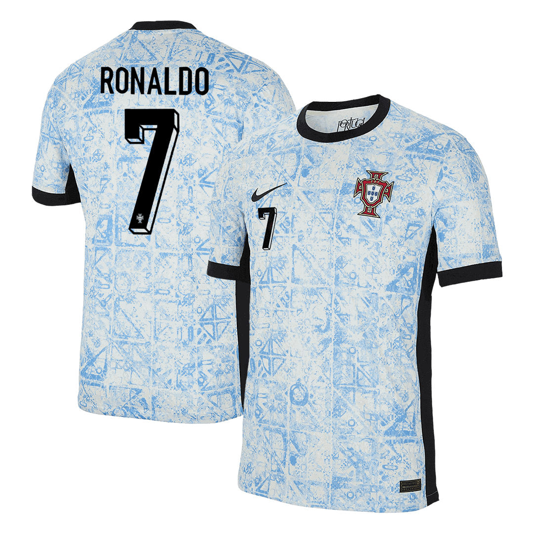 Men's Portugal RONALDO #7 Away Soccer Jersey Euro 2024 Authentic Kit
