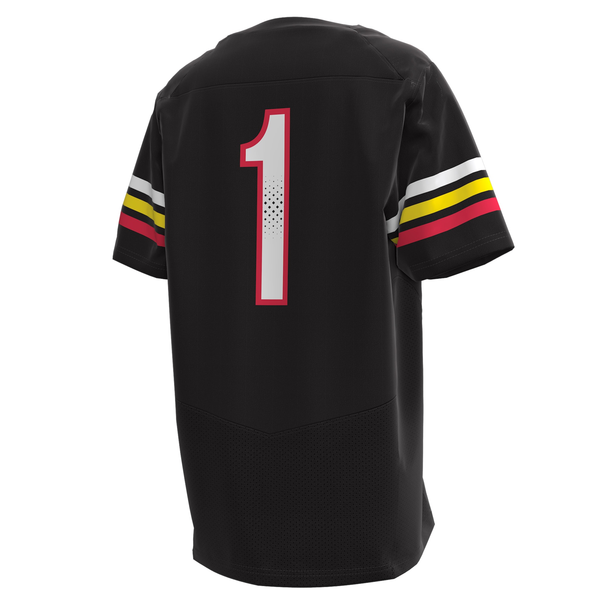 #1 Maryland Terrapins Youth Replica Football Jersey - Black