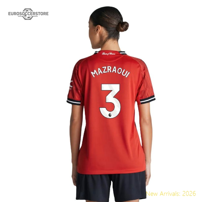2025-2026 Man Utd Authentic Home Shirt (womens) (mazraoui 3)