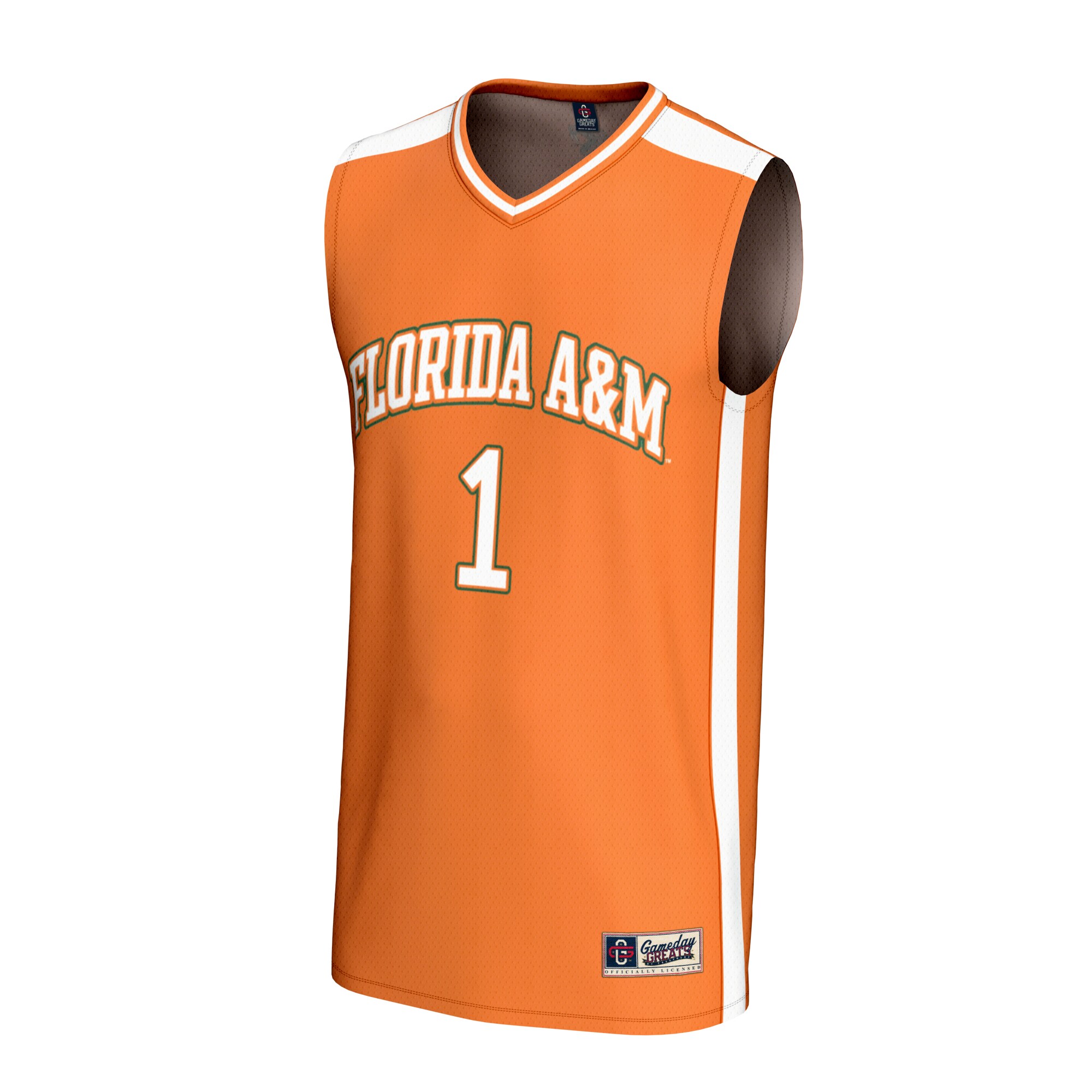 [DDG] Florida A&M Rattlers GameDay Greats Unisex Lightweight Collegiate Basketball Fashion Jersey - Orange