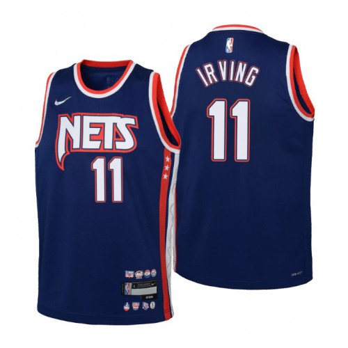 Brooklyn Brooklyn Nets #11 Kyrie Irving Youth Nike Navy 2021/22 Swingman Jersey ¨C City Edition Youth