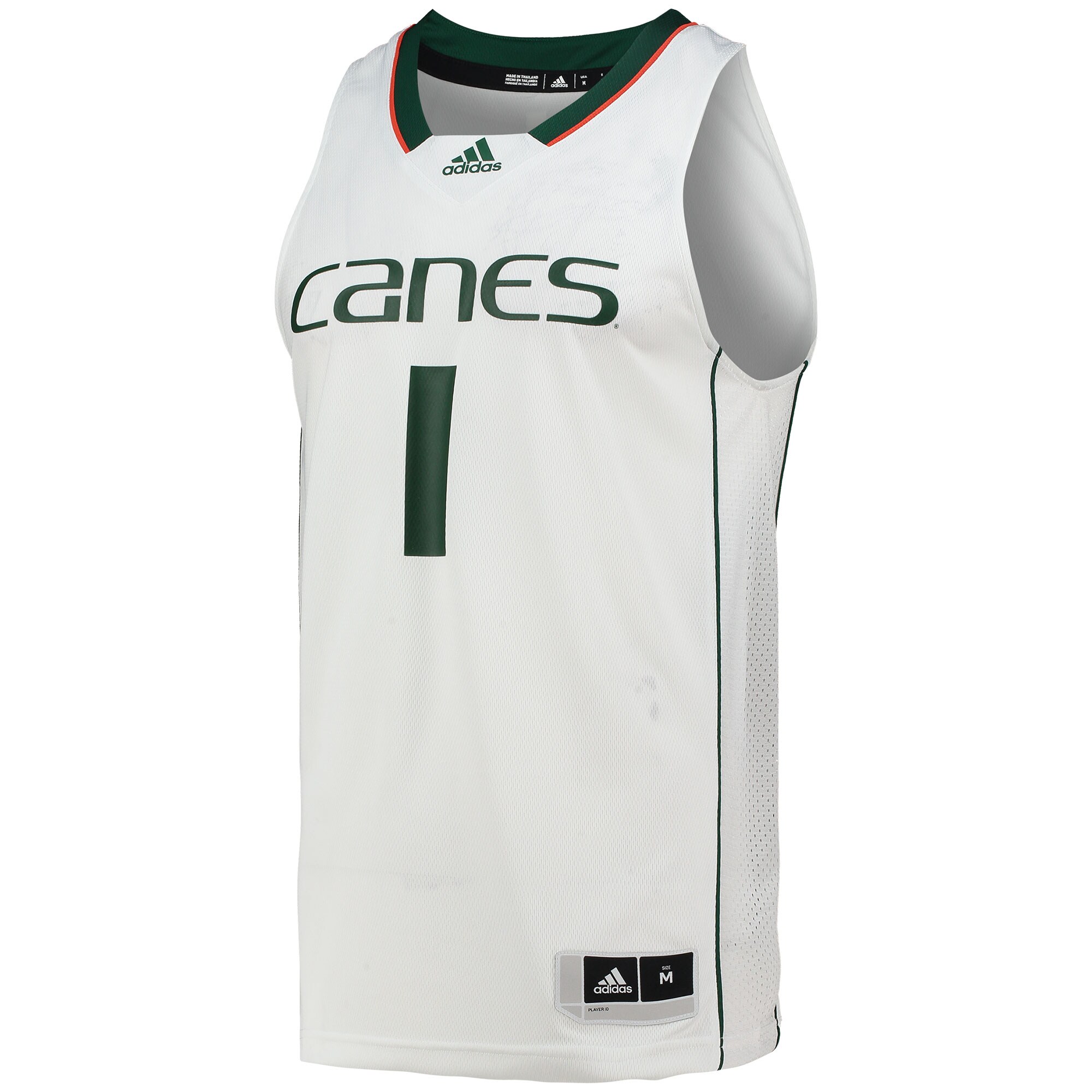 [NJP] Miami Hurricanes Team Swingman Basketball Jersey - White