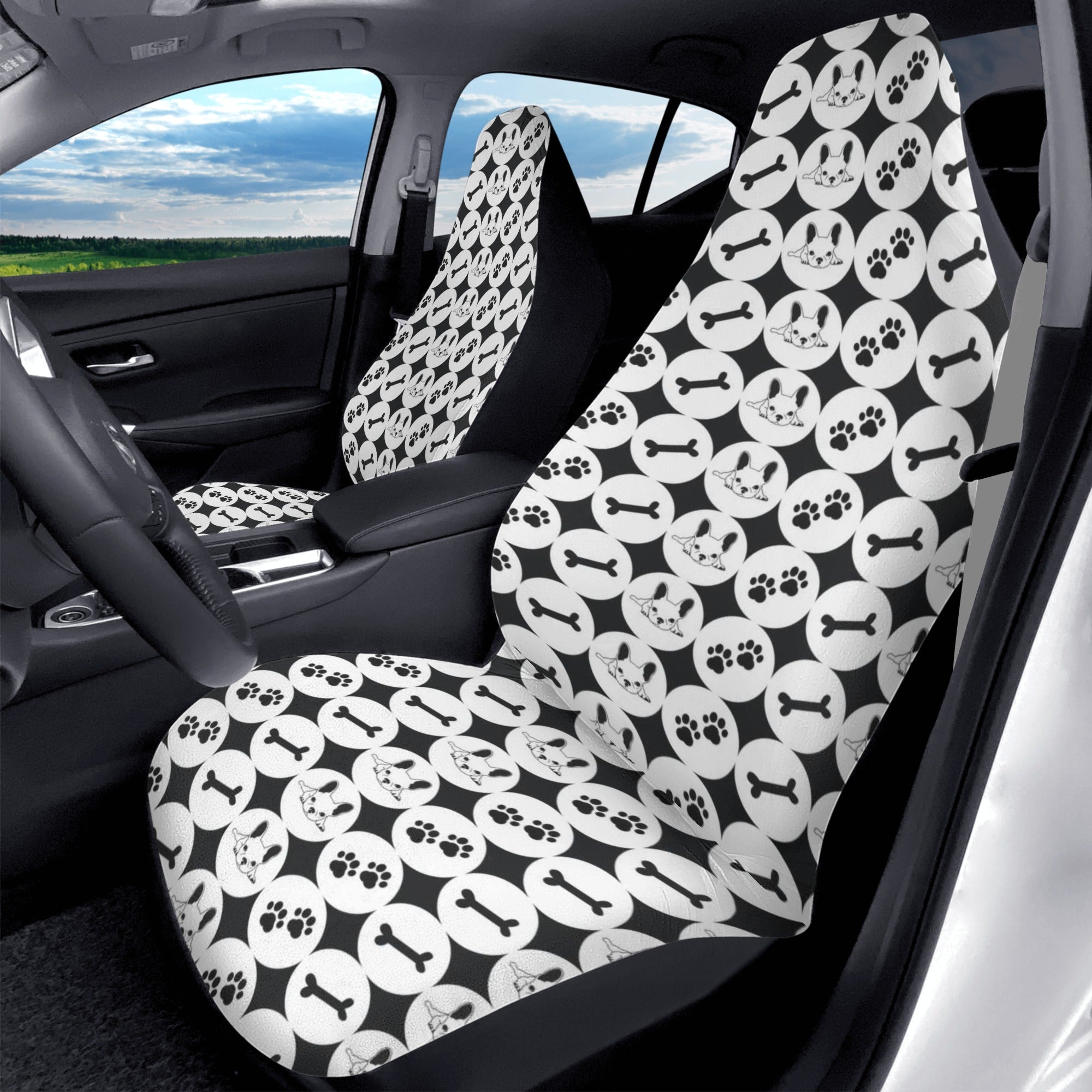 French Bulldog Floria Car Seat Covers (2 Pcs) Frenchie Pet Item