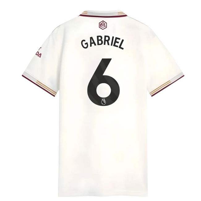 Arsenal 2025-20 Third Football Kit Gabriel 6 L M Women S