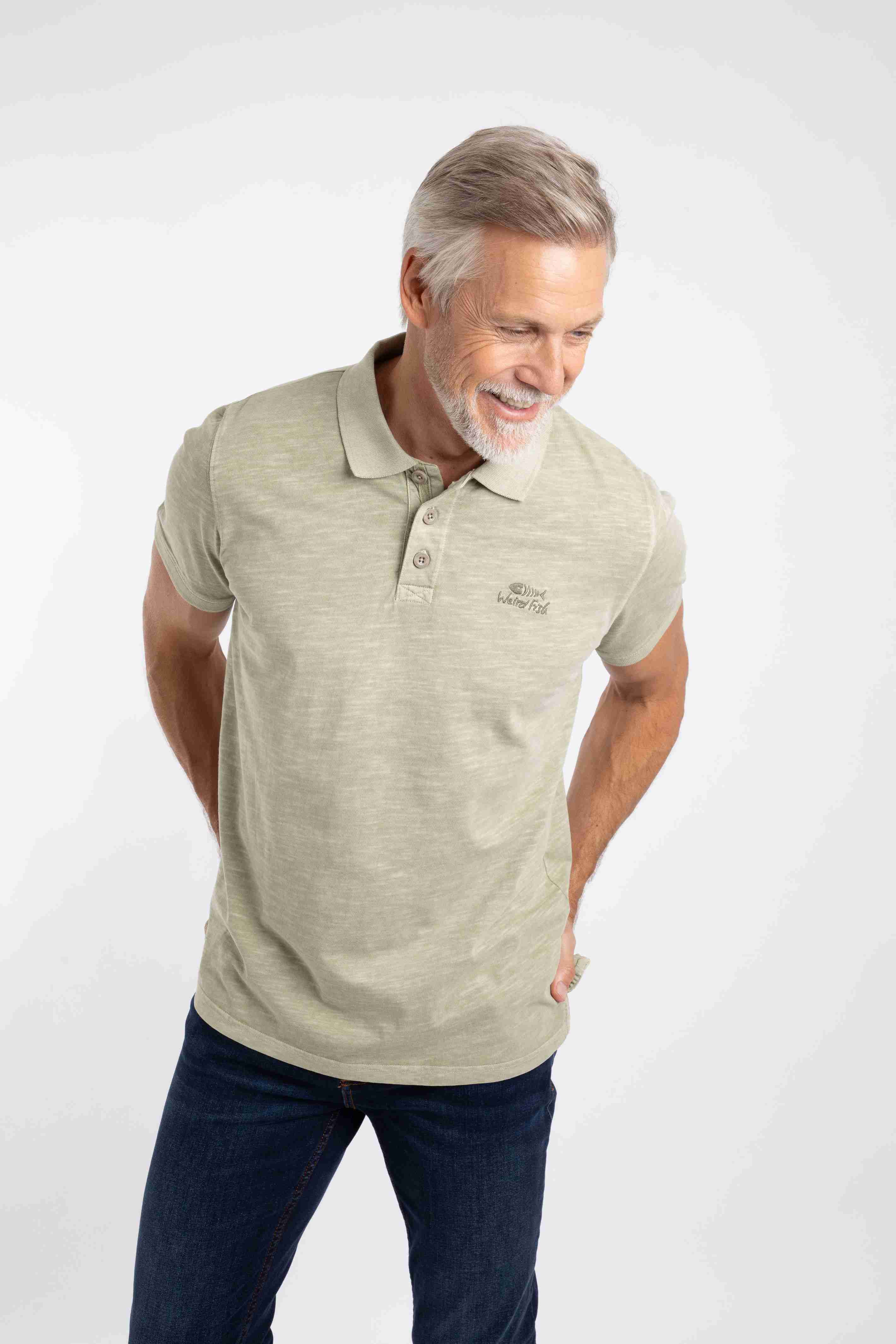 Indy Slub Polo Shirt Laurel Green