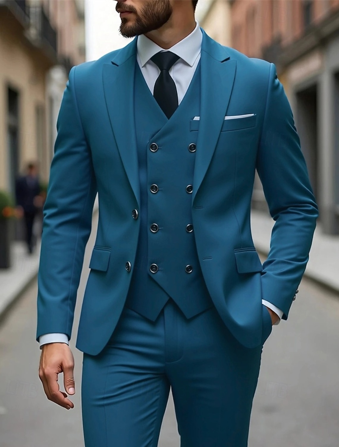 Men's Blazer+Vest+Dress Pants Blazer Vest Set Business Cocktail Party