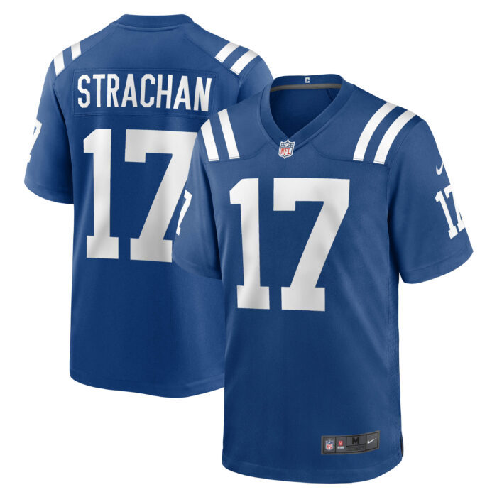 Men's Indianapolis Colts Mike Strachan Nike Royal Game Jer...