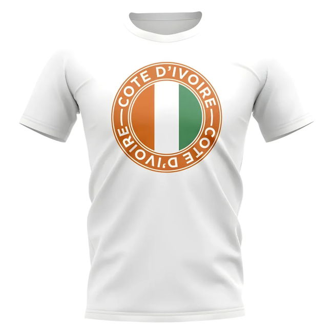 Match-Ready Cote D'Ivoire Football Badge T-Shirt (White)