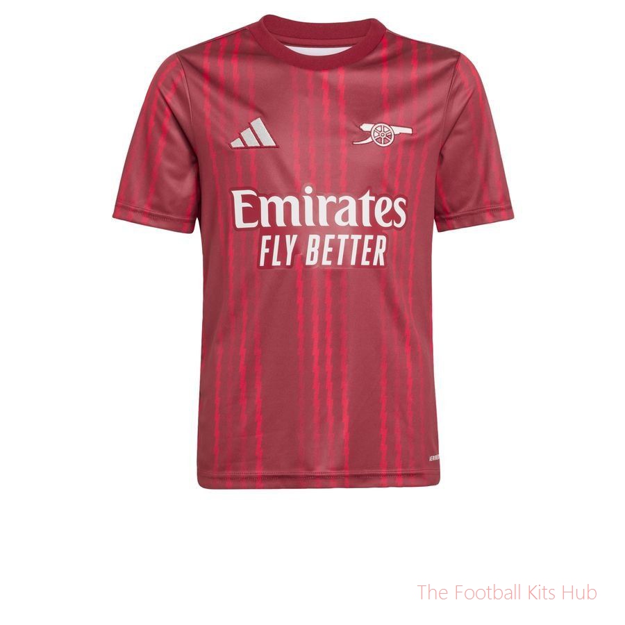 Arsenal Training T-Shirt Pre Match - Collegiate Burgundy/Pure Ruby Kids