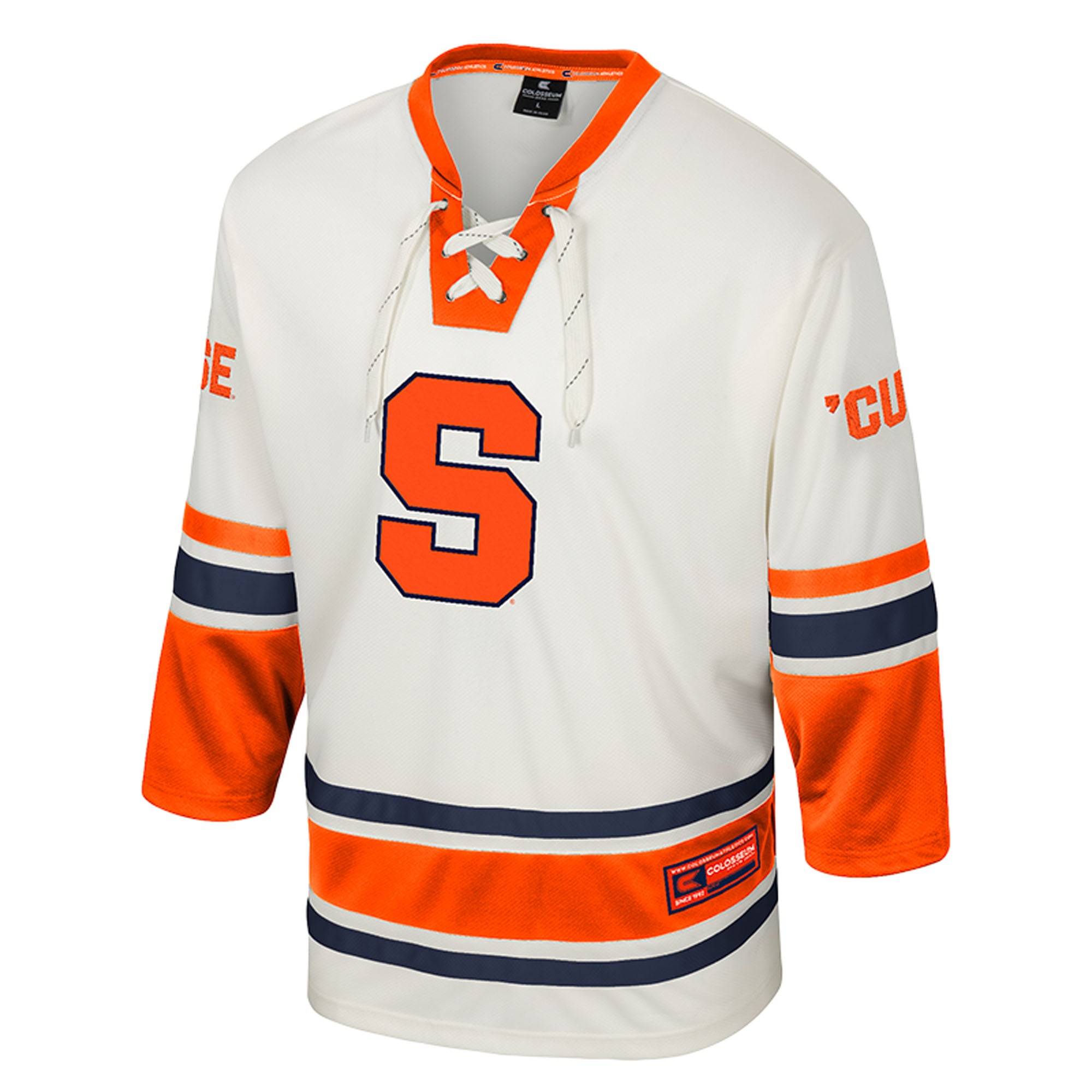 Syracuse Orange Colosseum Puck Proud Fashion Hockey Jersey - Cream