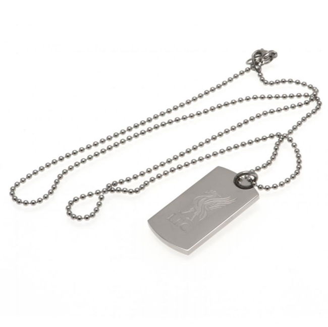 Liverpool FC Engraved Dog Tag & Chain LB (Fan Favorite)