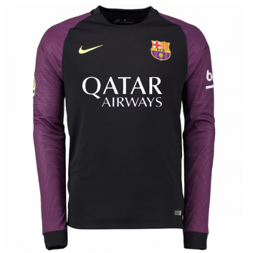 Barcelona LS Goalkeeper 2016-17 Black Jersey Shirt - Official Replica