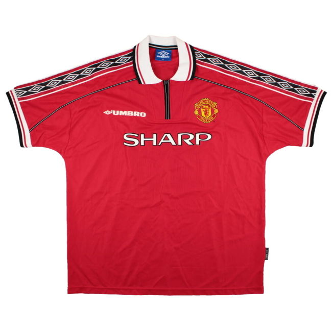 Manchester United 1998-2000 Home Shirt (XXL) Treble Winners #99 (Excellent)