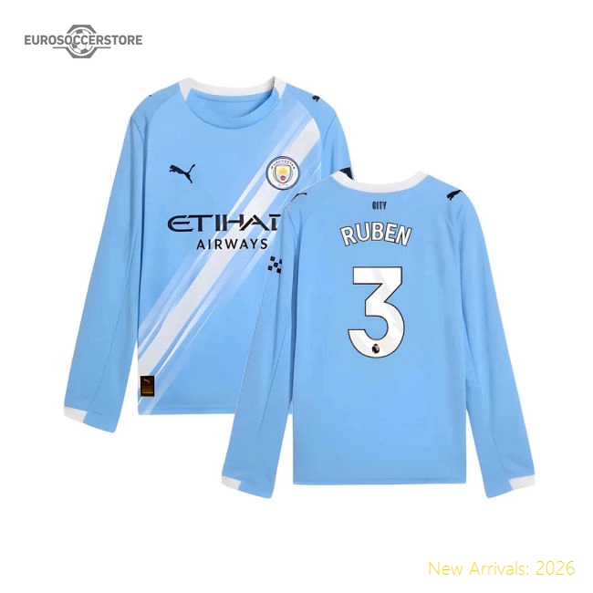 Man City Long Sleeve Home Kit 2025-2026 Supporter Edition Jersey