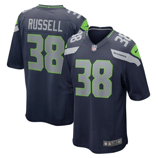 Top-Grade SEA Seahawks Game Jersey - Navy | NFL Fan Apparel | NFL Foot