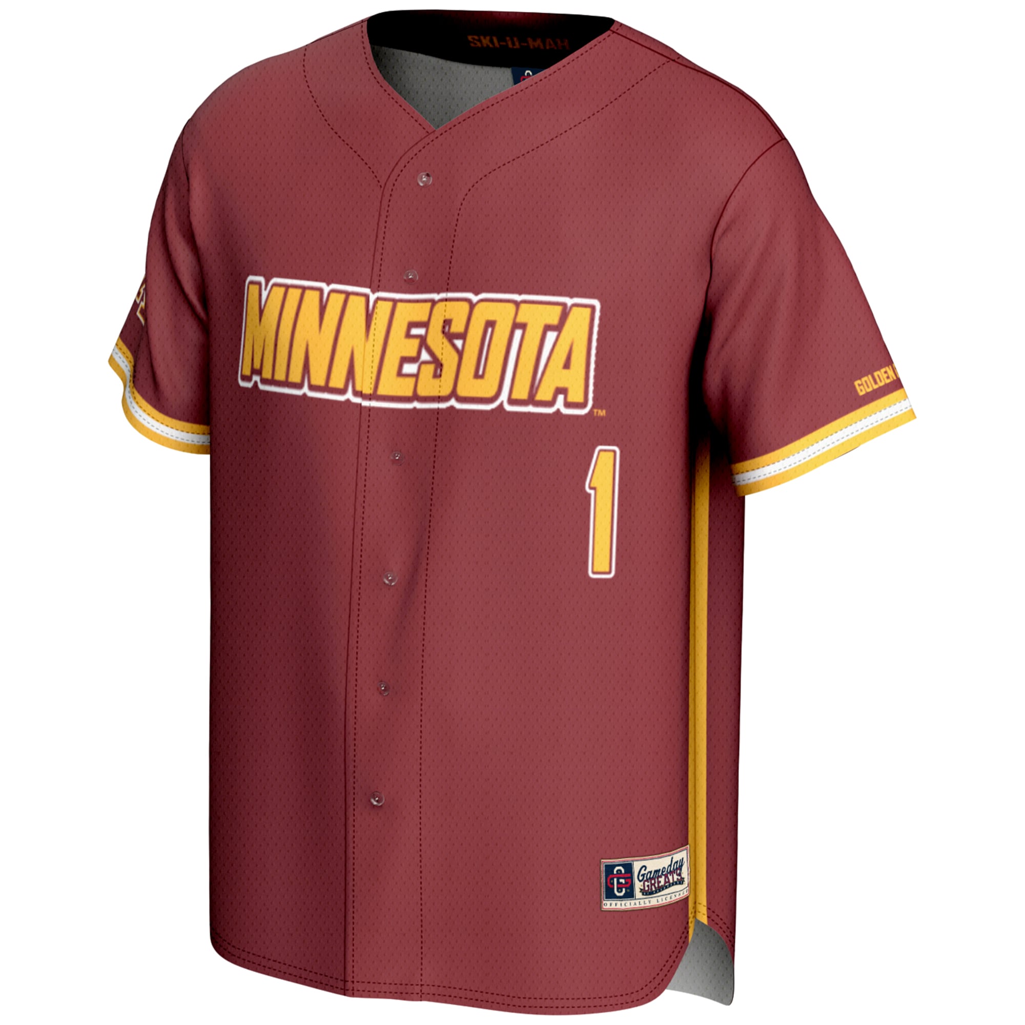 [DDG] Minnesota Golden Gophers GameDay Greats Youth Lightweight Baseball Jersey - Maroon