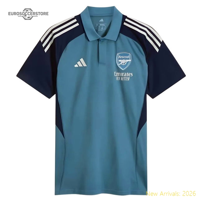 Arsenal 2025-2026 Polo Shirt (Blanch Blue) For Premier League Fans