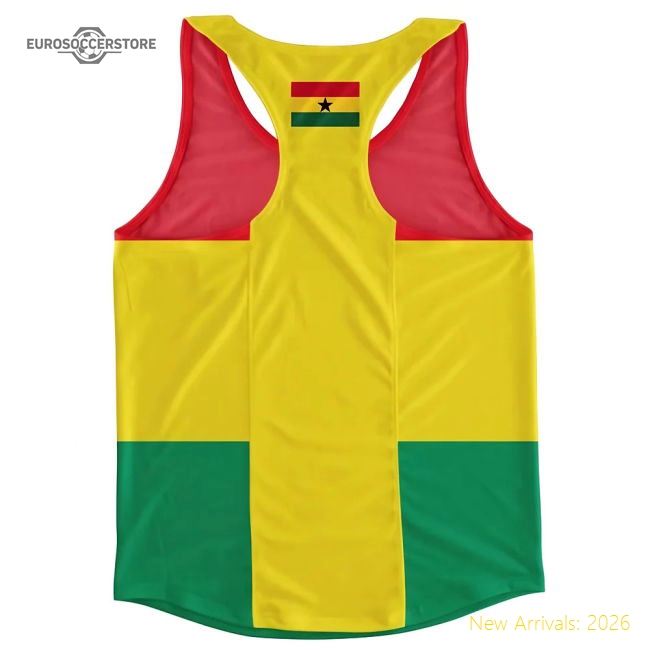 Premium-grade Ghana National Team Flag Running Vest - Match Quality
