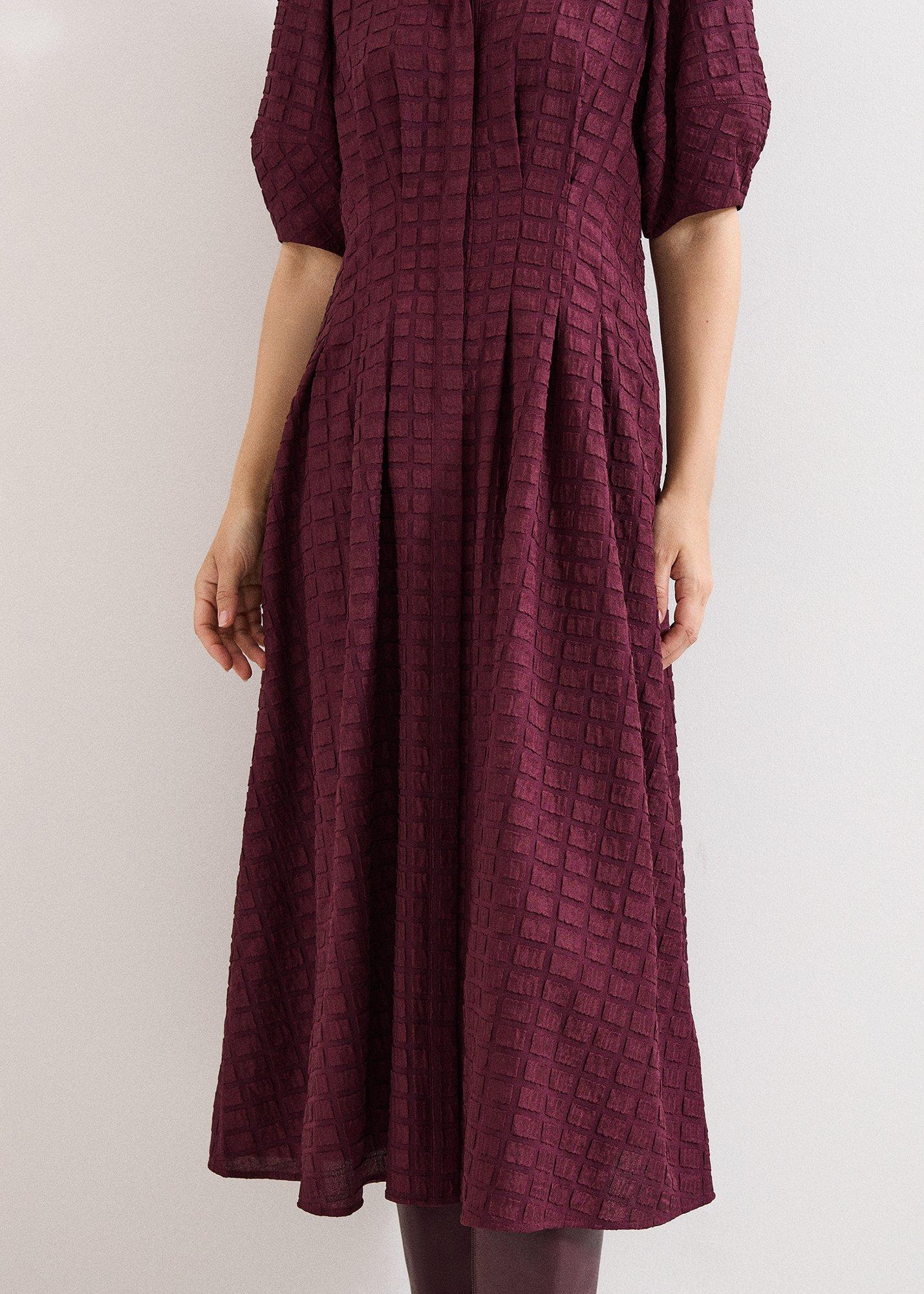 Petite Yasmine Textured Midi Dress