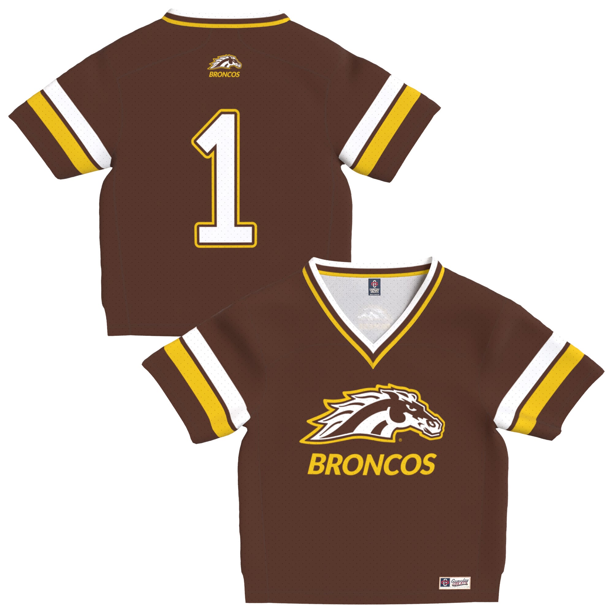 Toddler Brown Western Michigan Broncos Lightweight Collegiate Football Fashion Jersey