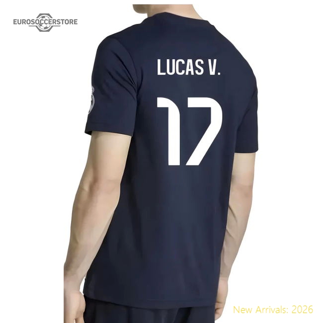 Premium 2025-2026 Real Madrid Us Tee (navy) (lucas V 17)