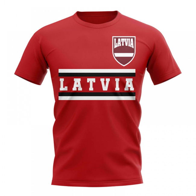 Latvia Core Football Country T-Shirt (Red) Euro Holland